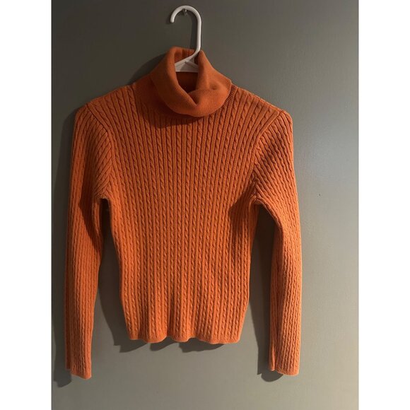 Pria Size Small Turtle Neck Cable Knit Sweater Cozy Soft Pullover Fall Winter - Picture 1 of 5